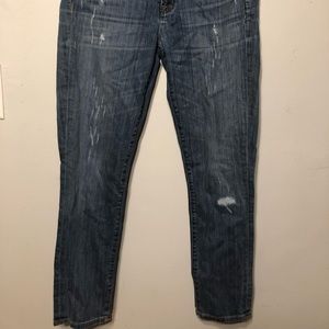 J crew toothpick 28 ankle distressed skinny jeans